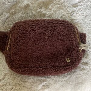 Lululemon Athletica large Brown Sherpa Crossbody Bag